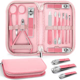 Emoswims - Manicure Pedicure Set 12 Pcs Nail Care Kit for Women Nail Grooming Kit