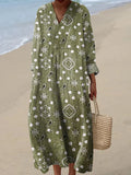 Women's Vintage Pattern Art Print Dress