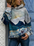 Subtle Mountain Ridge Art Sweater