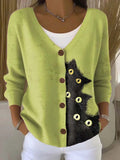 Essential Button Knit Jacket with Soft Texture