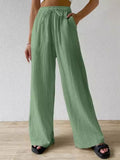 Women's Solid Color Loose Casual Wide Leg Pants