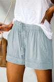 Emoswims - Womens Drawstring Shorts Summer Elastic Waist Casual Lightweight with Pockets