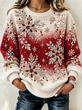 Casual Ombre Henley Collar Long Sleeve Sweatshirt