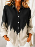 Women Abstract Casual Shirt Shirt Collar Long Sleeve Buckle Top Women Abstract Casual Shirt Shirt Collar Long Sleeve Buckle Top Women Abstract Casual Shirt Shirt Collar Long Sleeve Buckle Top