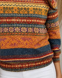 Vintage Abstract Graphic Crew Neck Long Sleeve Sweatshirt