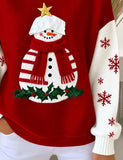 Casual Christmas Crew Neck Long Sleeve Sweatshirt