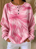 Casual Abstract Crew Neck Long Sleeve Sweatshirt