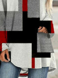 Color Block Casual Crew Neck Long Sleeves Sweatshirt