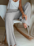Solid Color Casual Loose Sweater Pants