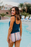 Emoswims - Tie Front Blouson Tankini