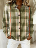 Women's Vintage Print Collared Sweater 1213