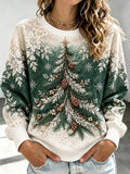Vintage Christmas Crew Neck Long Sleeve Sweatshirt