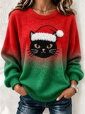 Casual Ombre Henley Collar Long Sleeve Sweatshirt