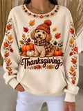 Casual Text Letters Crew Neck Long Sleeve Sweatshirt