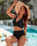 Emoswims - Tummy Control Bathing Suits Modest High Waisted Bikini Sets