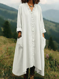 Everyday V-Neck Ruffle-Trim Swing Maxi Dress
