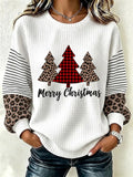 Casual Striped Crew Neck Long Sleeve Sweatshirt