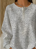 Casual Abstract Crew Neck Long Sleeve Sweatshirt