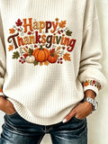 Casual Text Letters Crew Neck Long Sleeve Sweatshirt