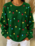 Casual Christmas Crew Neck Long Sleeve Sweatshirt