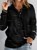 Buttoned Casual Sweatshirt
