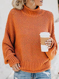 Plain Long Sleeve Soft Comfy Casual Yarn/Wool Yarn Sweater