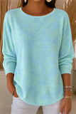 Women's Casual Ombre Crew Neck Long Sleeve Sweatshirt