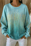 Casual Abstract Crew Neck Long Sleeve Sweatshirt