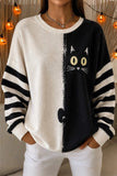Women Casual Striped Crew Neck Long Sleeve Sweater
