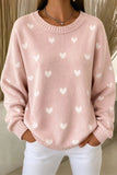 Women Casual Geometric Crew Neck Long Sleeve Sweater