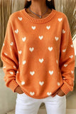 Women Casual Geometric Crew Neck Long Sleeve Sweater