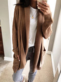 Solid Color Casual Long Sleeves Sweater Cardigan