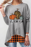 Halloween Pumpkin Print O-neck Long Sleeves Sweatshirt