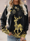 Loose Crew Neck Christmas Sweatshirts