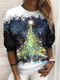 Ombre Christmas Long Sleeves Sweatshirts