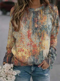 Long Sleeve Crew Neck Holiday Printed Sweatshirts