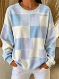 Casual Abstract Crew Neck Long Sleeve Sweatshirt