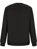 Casual Cat Print Crew Neck Sweatshirt